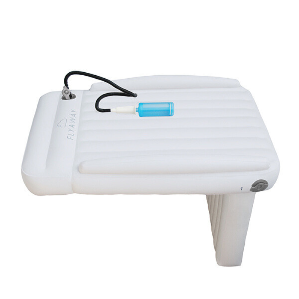 Inflating the top section of Flyaway Kids Bed