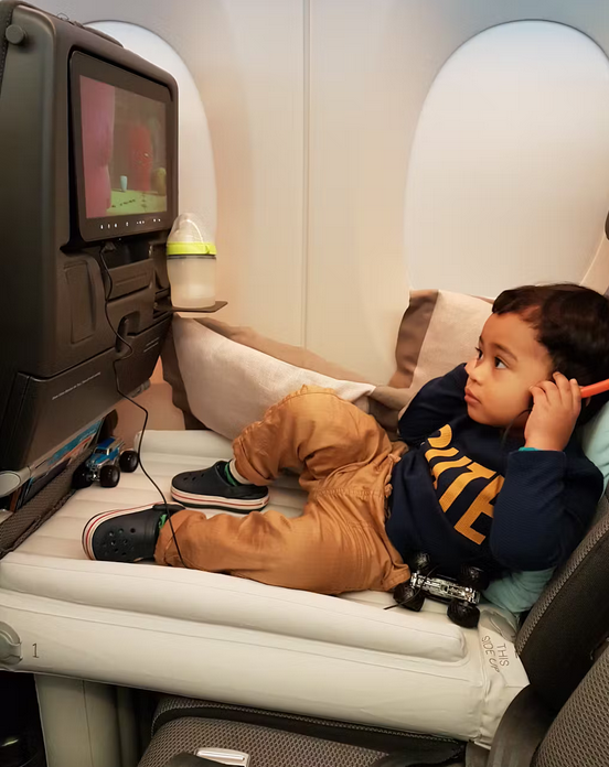child on flyaway kids bed