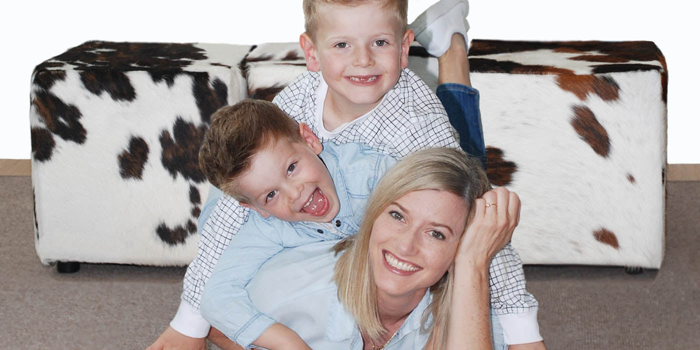 Mother Debra Pally with two boys 