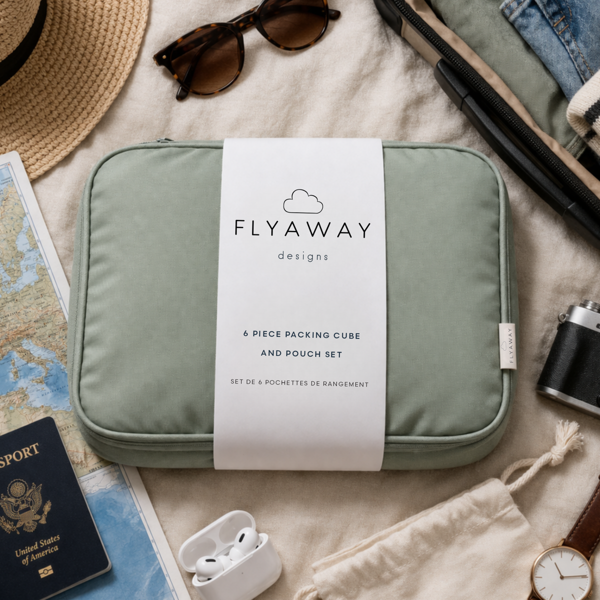Packing Cube and Pouch Set (6 Pieces) – Flyaway Designs