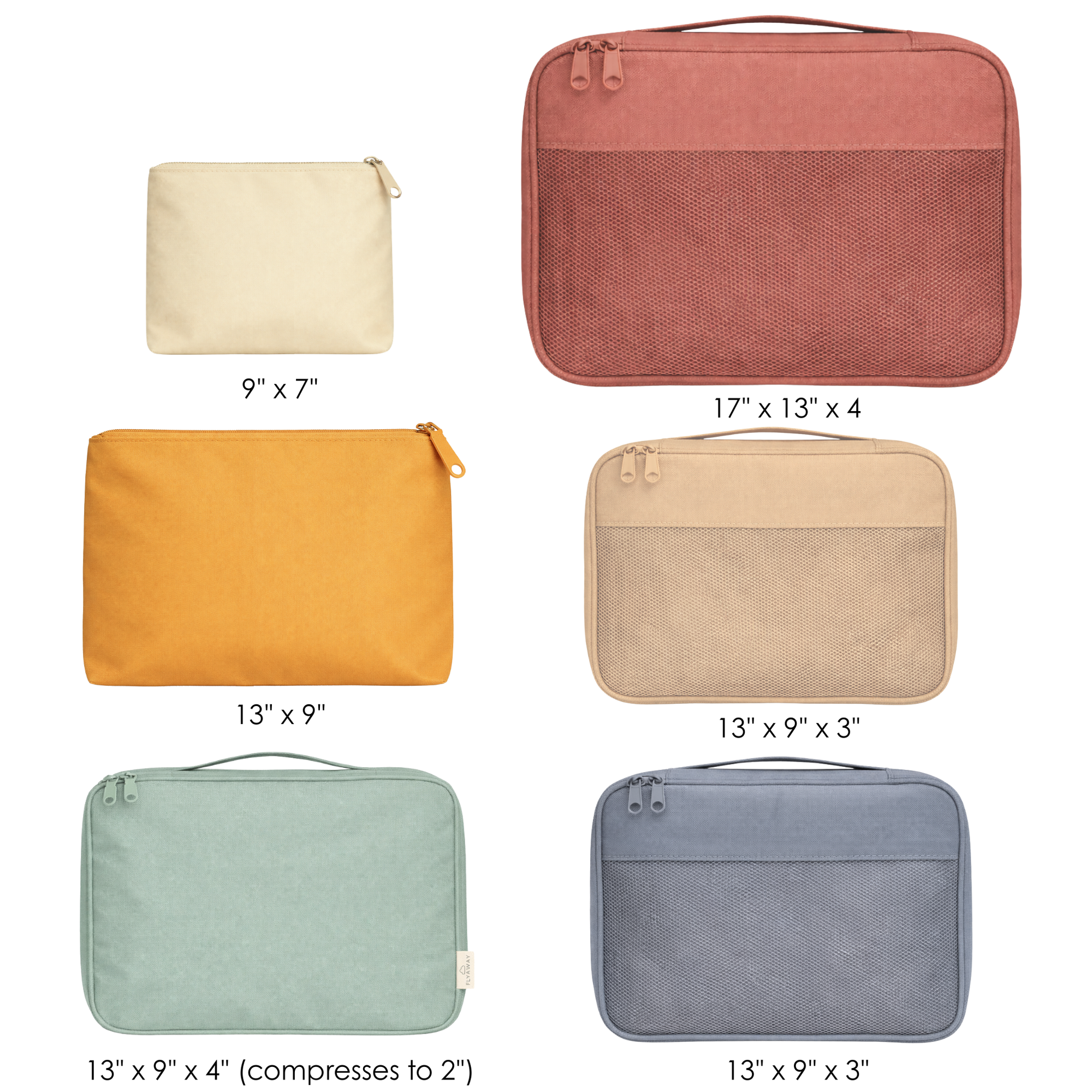 Packing Cube and Pouch Set (6 Pieces)